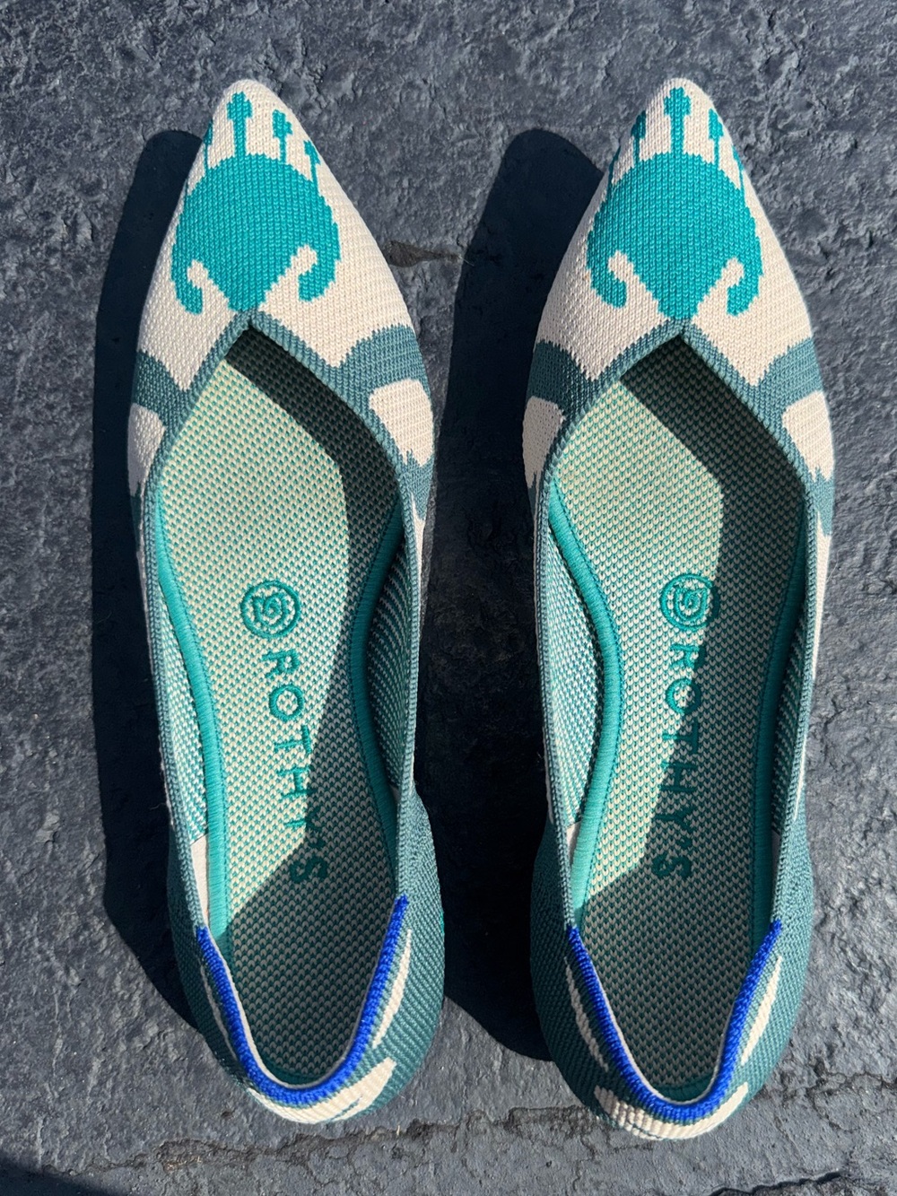Rothy's Green Morocco Pointed Flats